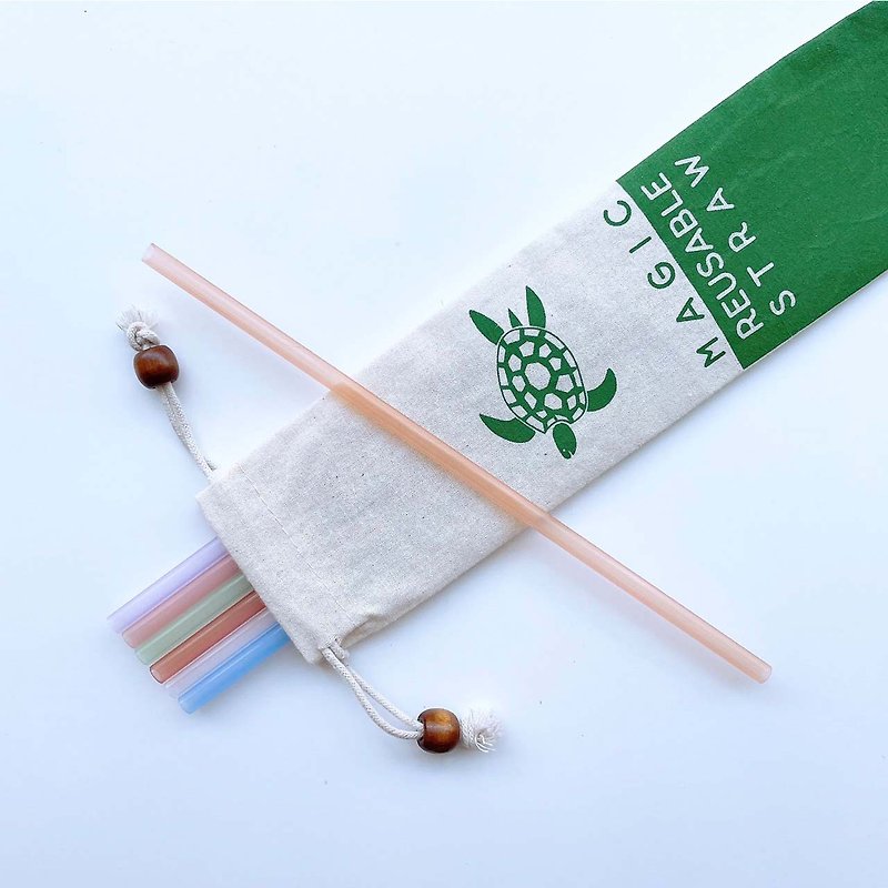 【Meggie Straw x 21.5cm】 Single thin straw • Suitable for large cups of hand shake