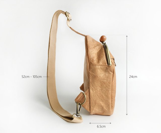 Push Lock Messenger Cross Body Bag Tan Leather Cross Body Tan 