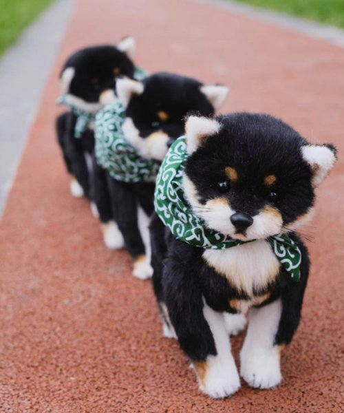 バレン　黒柴犬2体　ミナペルホネン　ハンドメイド黒柴犬のお人形 バレン 黒柴犬2体 ミナペルホネン ハンドメイド黒柴犬のお人形