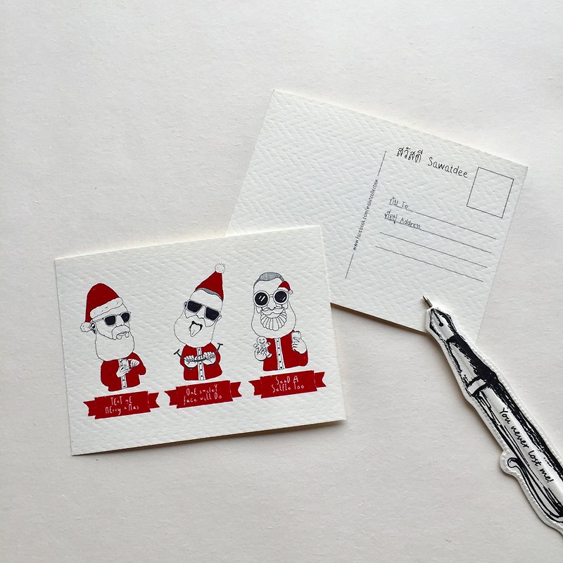1062 | 聖誕快樂 Merry X'mas | 明信片 | 聖誕 節日 歡樂 - 心意卡/卡片 - 紙 