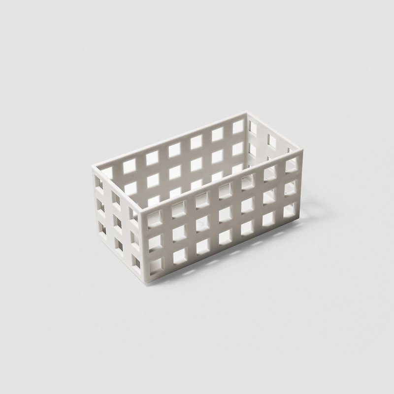 Multiple offers - Building Block Series Storage Basket L14xw7xH6.6cm Muji style made in Taiwan G03071F - กล่องเก็บของ - พลาสติก ขาว