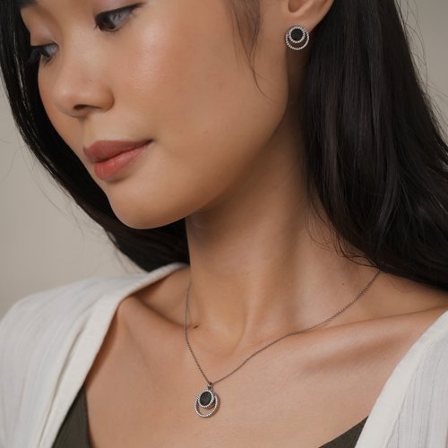 Jadeite Atelier 翠藝 黑玉項鍊 圓形 - 天然翡翠 - 保證A玉