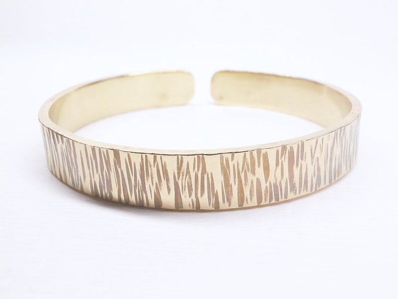 [Bronze wool Silver grain bracelet customized straight male section] - Bracelets - Other Metals Gold