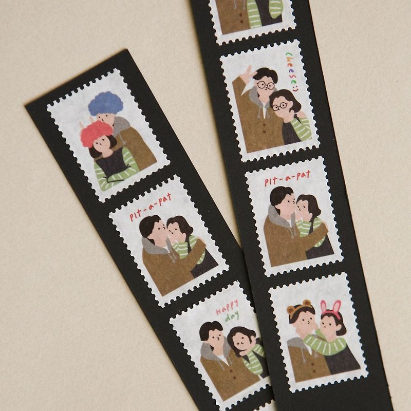 Stamp-shaped paper tape (single roll) -15 photo sticker, E2D13066 - Washi Tape - Paper Multicolor