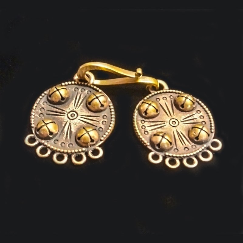 Handmade Multi Strand brass clasp for jewelry making,ukrainian brass Hook lock - 吊飾/掛飾 - 銅/黃銅 金色