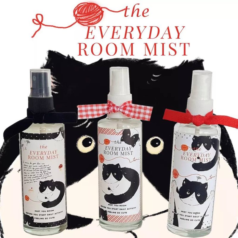 TORIAROMA | Everyday Room Spray รุ่น JUJU CAT สเปรย์สำหรับฉีดห้อง 85ml. - น้ำหอม - แก้ว สีดำ