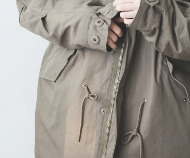 Mods high-profile military style detachable hooded coat - Shop