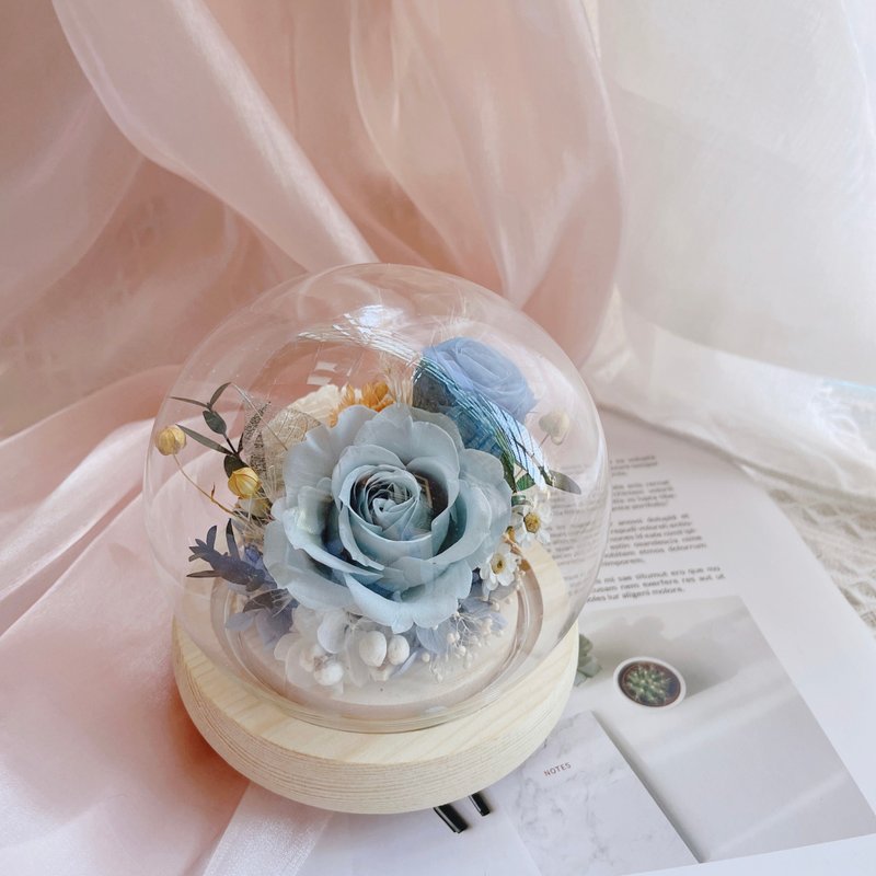 12cm 永生花玻璃球 - 乾燥花/永生花 - 玻璃 