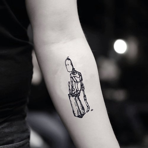 OhMyTat OhMyTat 手臂位置 Dance Gavin Dance 機器人刺青圖案紋身貼紙 (2