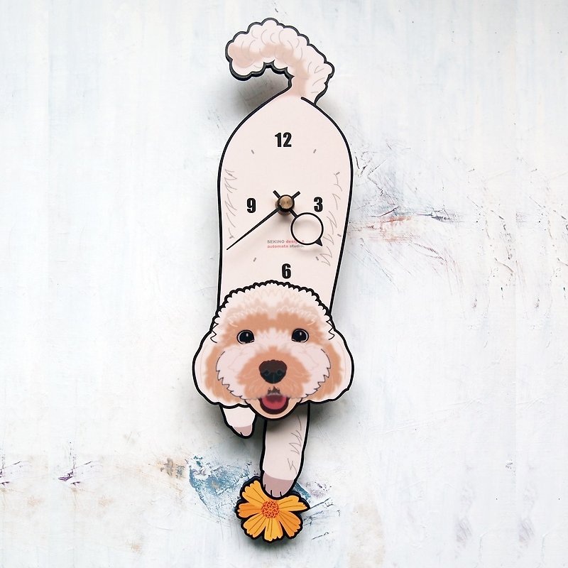 D-69 Toy Poodle - Pet&#39;s pendulum clock