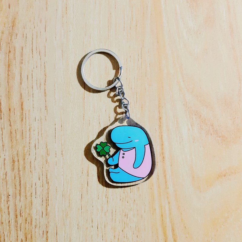 Mr. Whale Clover/ Acrylic Charm - Keychains - Acrylic Multicolor