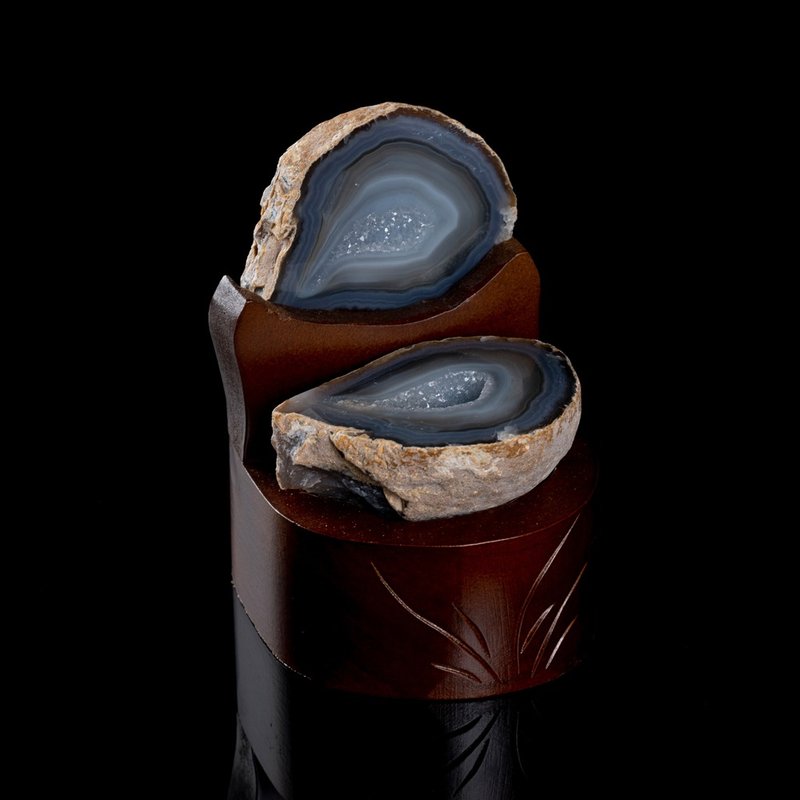 09 瑪瑙聚寶盆 - 擺飾/家飾品 - 水晶 黑色
