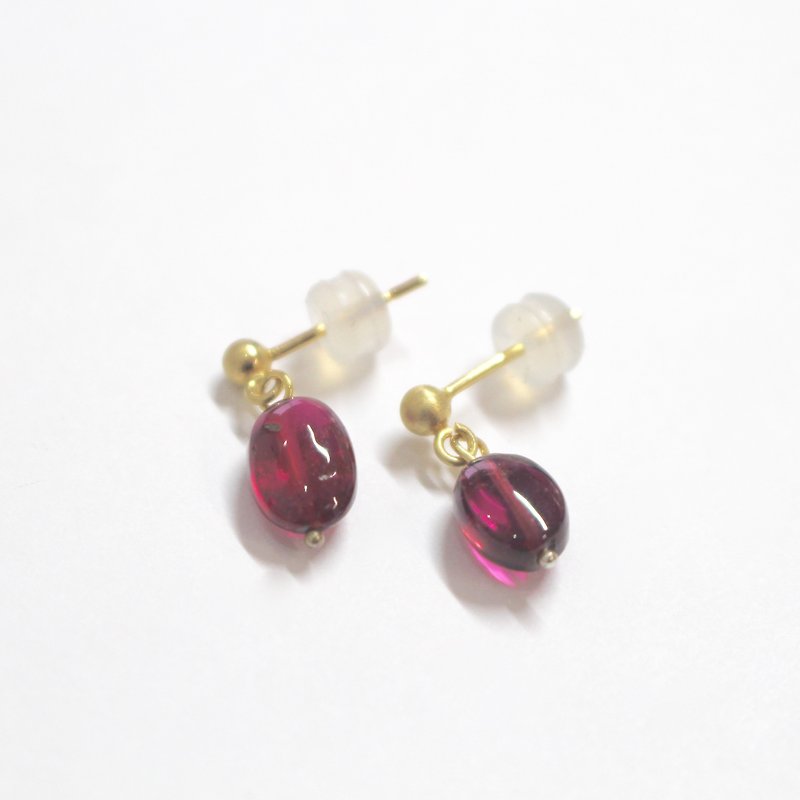 Pink tourmaline earrings