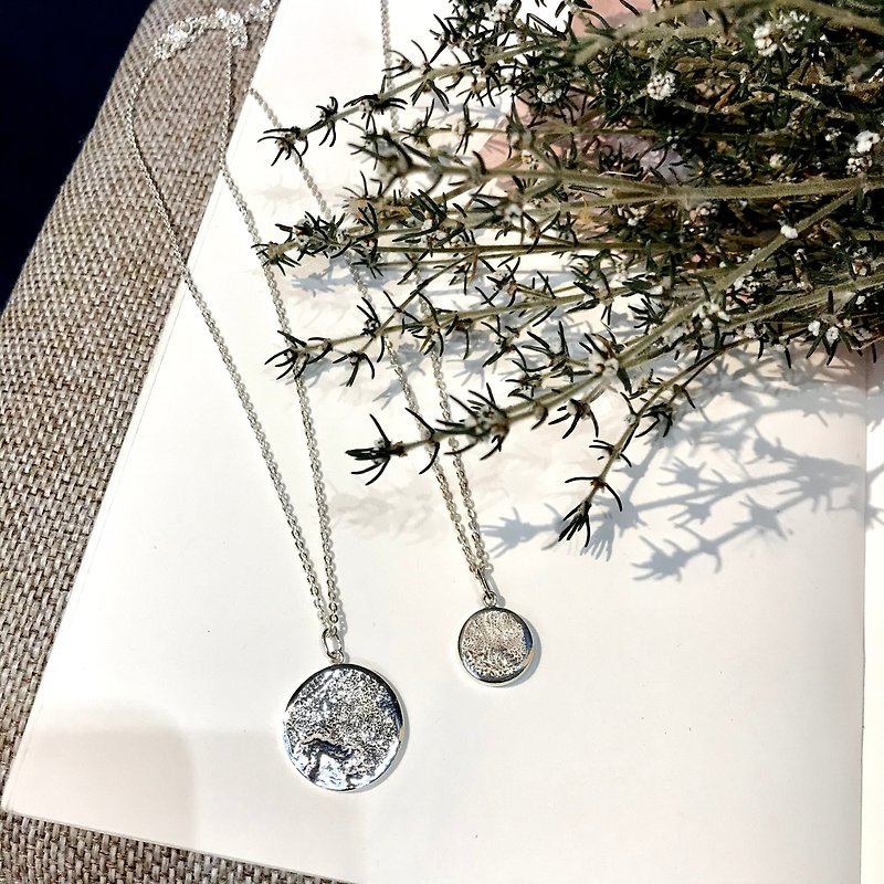 Essence/Pure silver necklace (round)/Màn work - Necklaces - Sterling Silver Silver