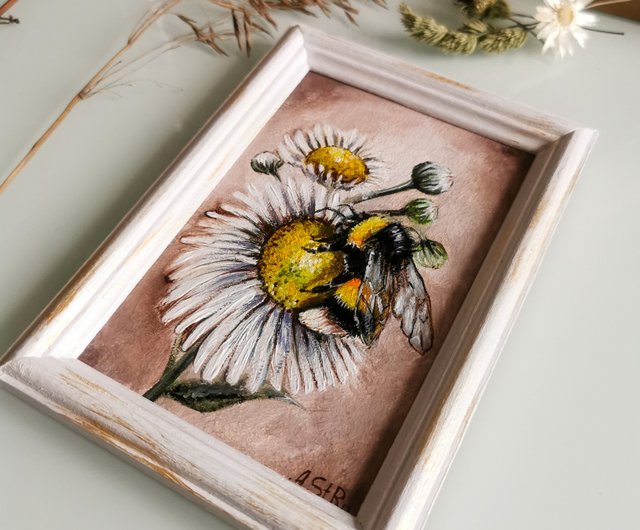 Bee, Bee Art, Bee Painting, Bumblebee, Honeybee, Bee On Flower