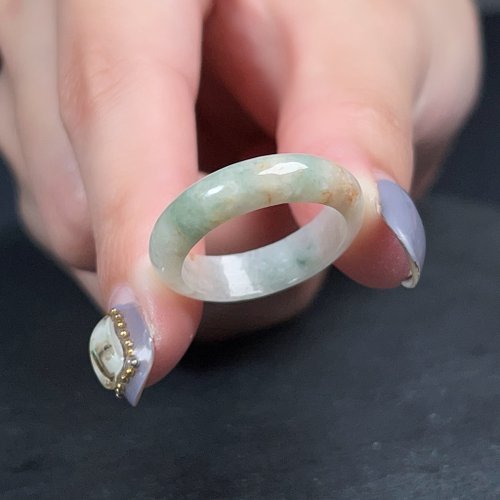 瓔珞珠寶盒 E.L.Jewelry Box 【求‧緣】三彩翡翠戒指戒圈|國際15.5圍|天然緬甸玉A貨翡翠|送禮
