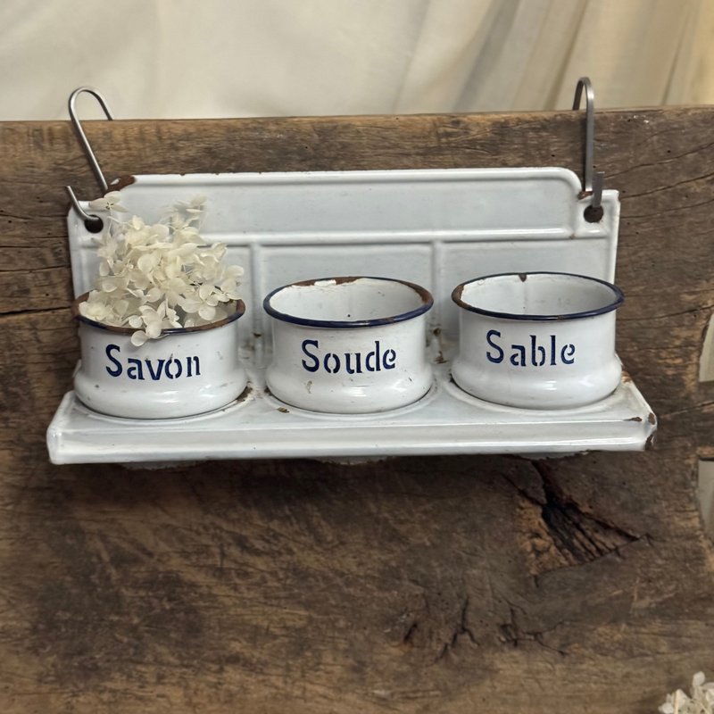 50867-魅力法國古董琺瑯收納架4件組 - 居家收納/收納盒/儲物盒 - 其他材質 