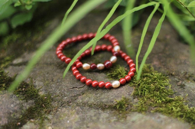 春秋原創 | 帝王砂 晶體砂 淡水珍珠 | 好運吉祥 - 手鍊/手鐲 - 珍珠 