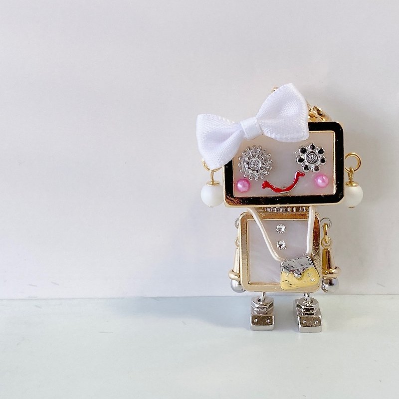 【Robot accessories】ロボットチャーム  r-8 - 項鍊 - 塑膠 白色