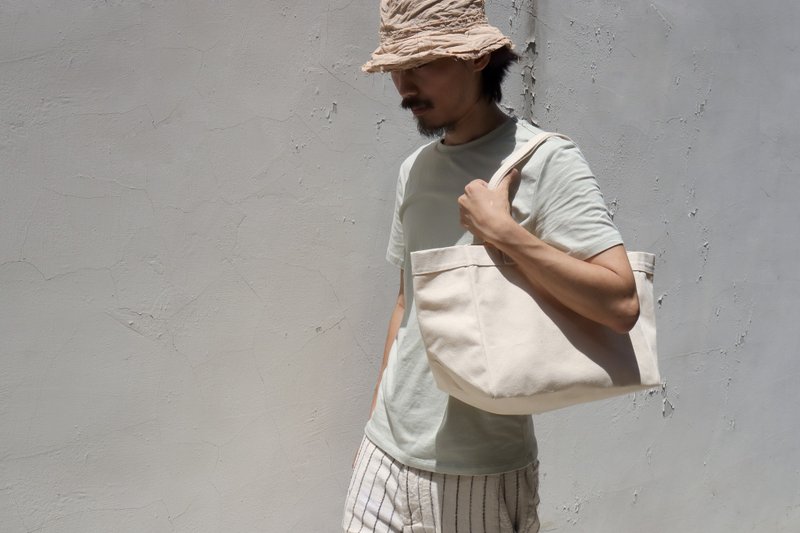 Bu Ye Heavy Canvas Tote Bag S - กระเป๋าเดินทาง/ผ้าคลุม - ผ้าฝ้าย/ผ้าลินิน ขาว