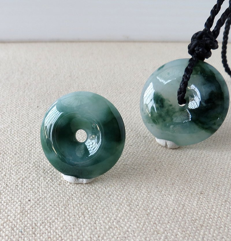 Zodiac Year [Ping An‧ Ruyi] Jade Silk Wax Thread Necklace HGB7*Four Strands*Lucky, Anti-little - Long Necklaces - Gemstone Green