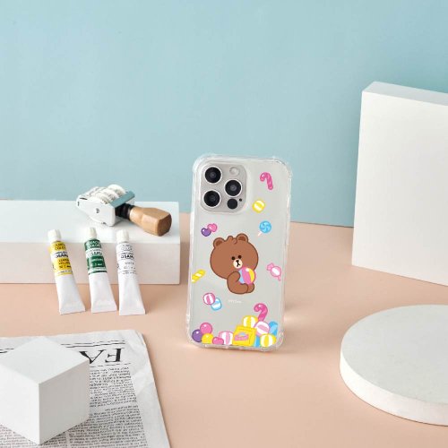 TOYSELECT LINE FRIENDS MINI-熊大的糖果世界全氣囊防摔iPhone手機殼