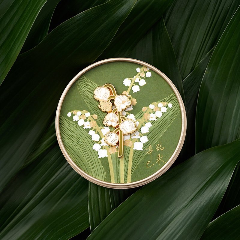Lily of the valley brooch - Brooches - Other Metals Gold
