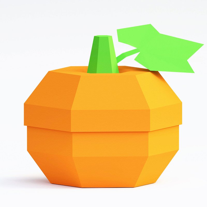 DIY Treat Box Pumpkin (printable pdf template). Paper pumpkin, Low poly papecraf