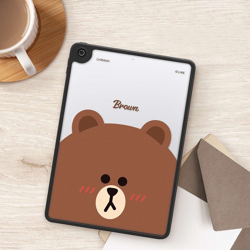 GARMMA LINE FRIENDS iPad 9/8/7 & iPad Air 4/5保護套 經典熊大 - 平板/電腦保護殼/保護貼 - 其他材質 咖啡色