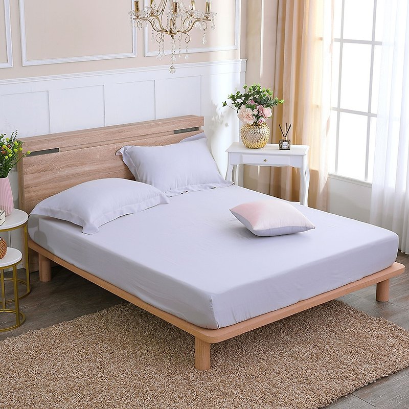 Hongyu 300 Woven Tencel Bed Cover Pillowcase Set Kepler (Single/Double/XL/Extra Large) - เครื่องนอน - วัสดุอื่นๆ สีเทา