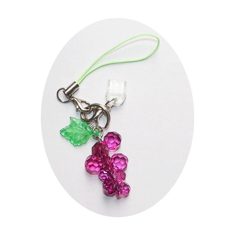 bunch of grapes CHARM - Phone Accessories - Plastic Purple