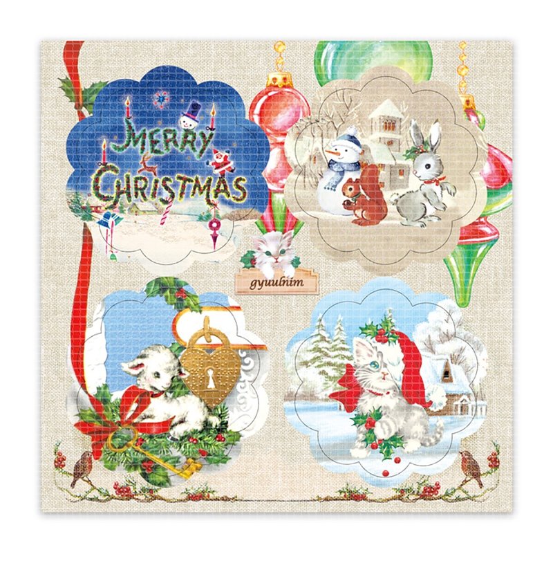 Winter scallop sticker - 貼紙 - 紙 