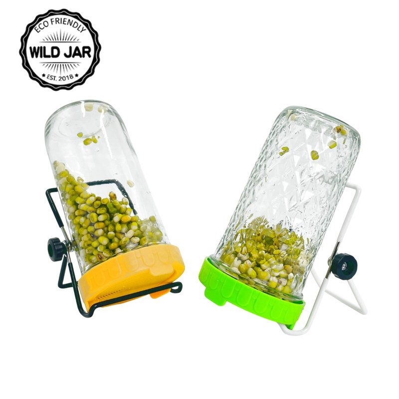 WildJar 多功能發芽梅森罐支架組 - 植栽/盆栽 - 玻璃 多色