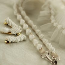 Limited time offer 　Shoulder belt-Cream ・Organza 　and 　Hairpin-Cream3 types