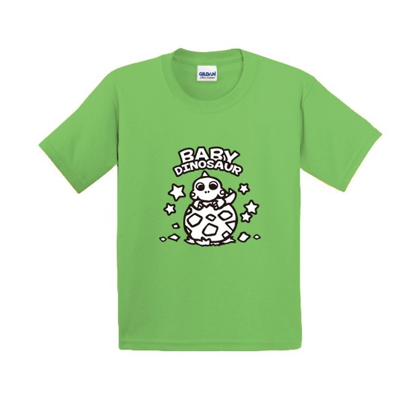 Painted T-shirts | Baby Dinosaur | US cotton T-shirt | Kids | Family fitted | Gifts | painted | green fruit - Other - Cotton & Hemp 