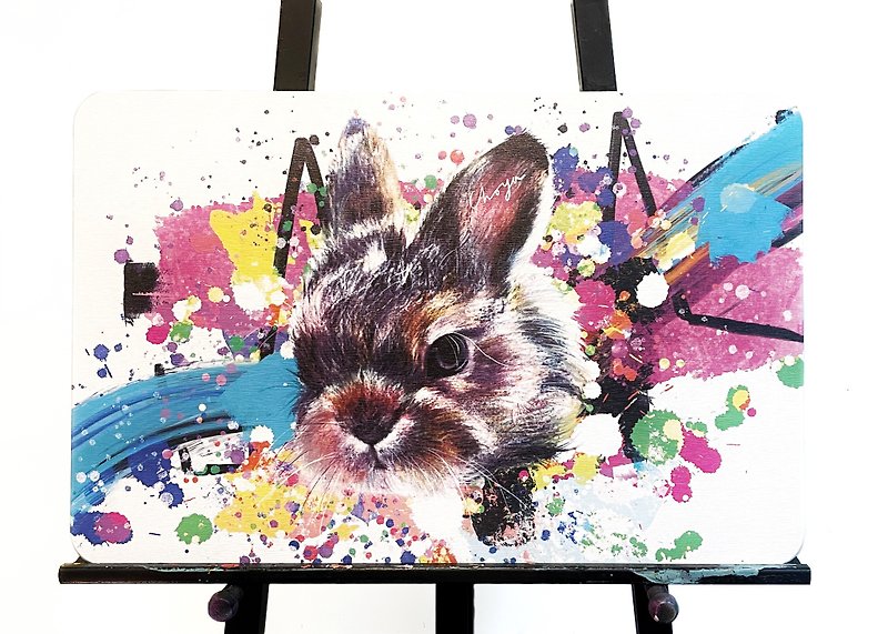 2023 Say hi Vibrant Rabbit Diatom Soil Mat/Art Decoration/Table Mat - Items for Display - Other Materials Multicolor