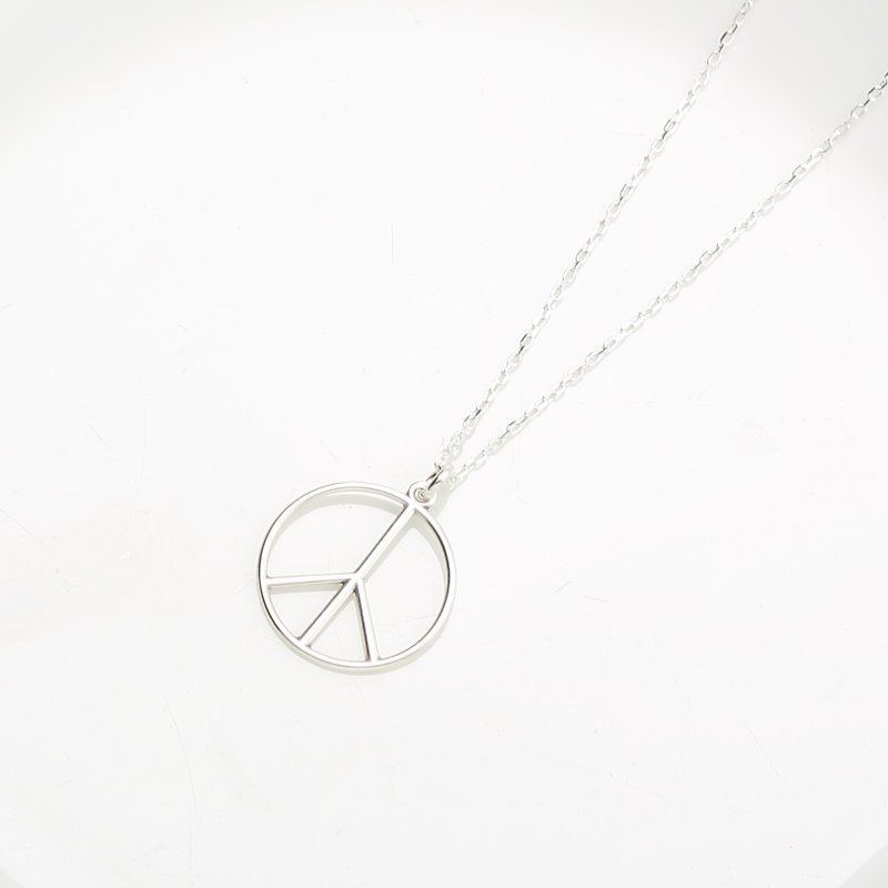 Peace &amp; Love s925 sterling silver necklace Birthday Valentine&#x27;s Day gift