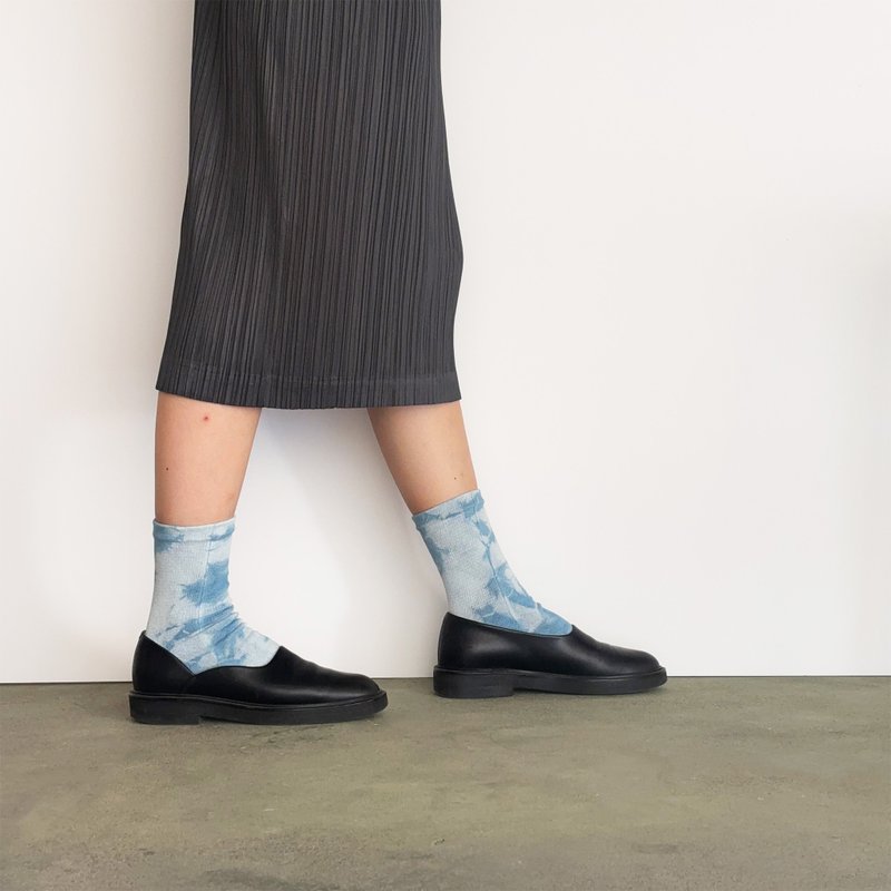 ผลิตในประเทศญี่ปุ่น ถุงเท้าย้อมคราม JAPANBLUE INDIGO DYED 5 นิ้ว #2 - ถุงเท้า - ผ้าฝ้าย/ผ้าลินิน 