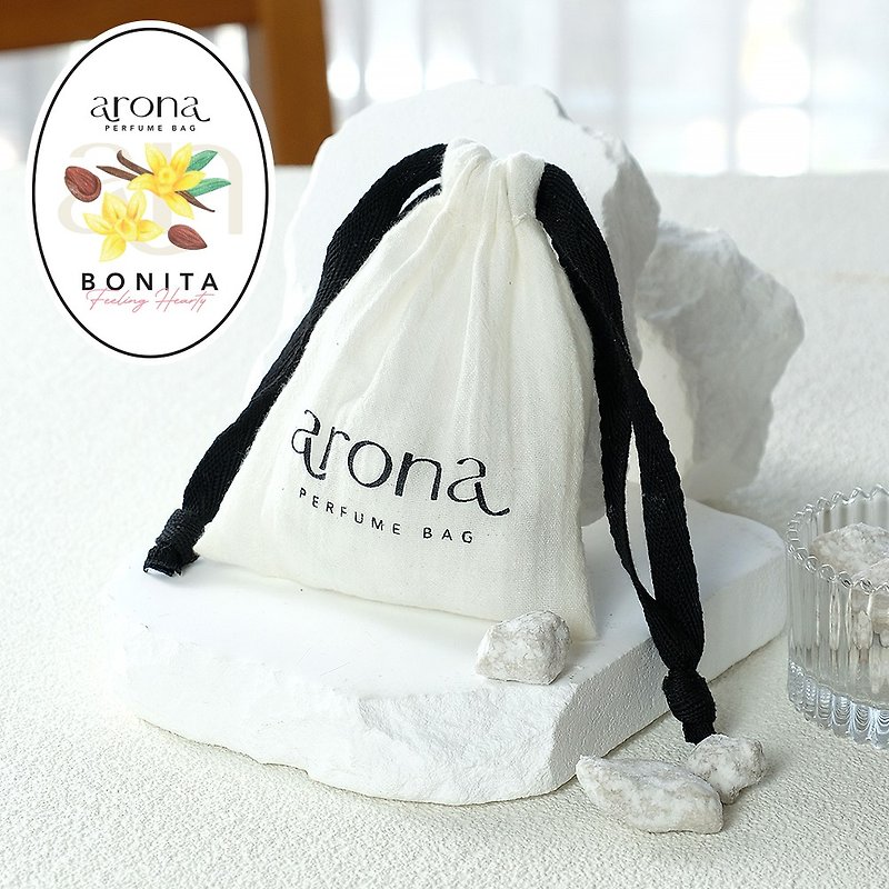 Volcanic Stone Aroma Sachet, Aroma Bag 50g. (Bonita) - Fragrances - Stone White