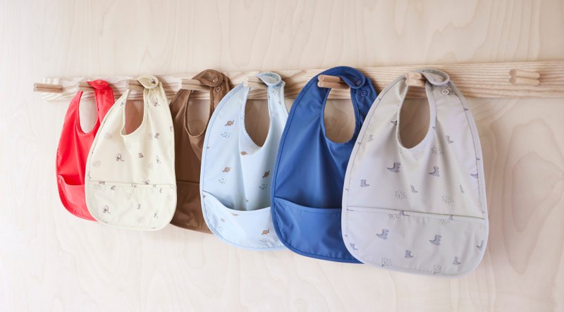 OYOY 圍兜2入組 - 暴龍小歐 - 圍兜/口水巾 - 聚酯纖維 多色