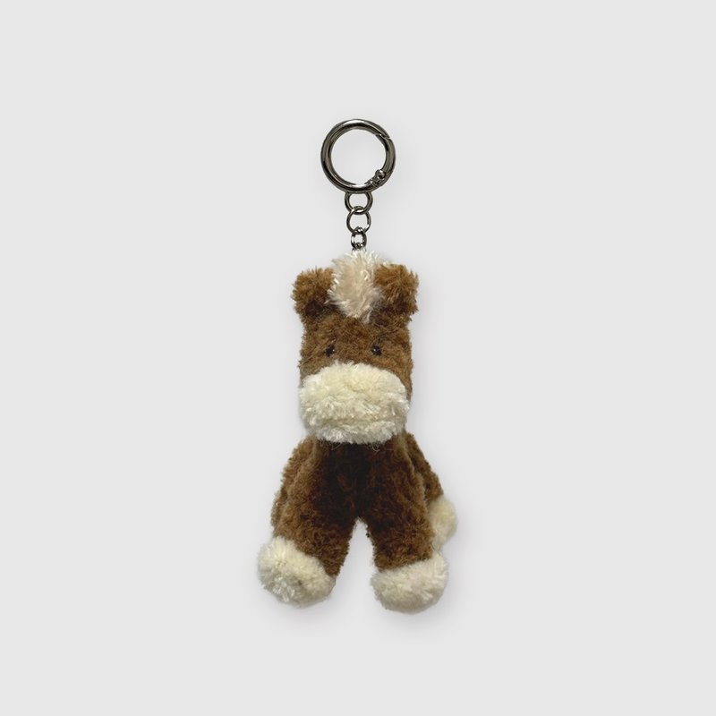 Pony keyring-brown - 鑰匙圈/鑰匙包 - 壓克力 咖啡色