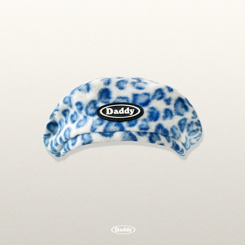 Heart Leopard Beret Hat (Blue) - 帽子 - 其他材質 多色