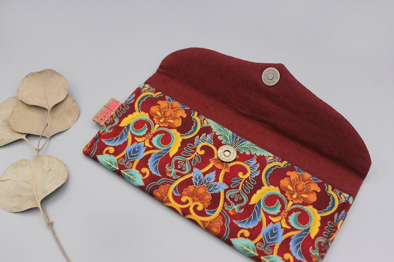 平安紅包-富貴平安,日本燙金布,紅包袋,手機包,眼鏡包 - 其他 - 棉．麻 紅色
