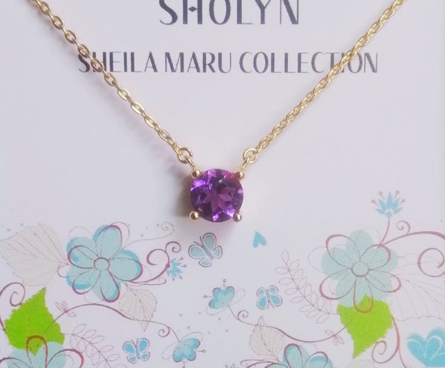 dainty amethyst necklace