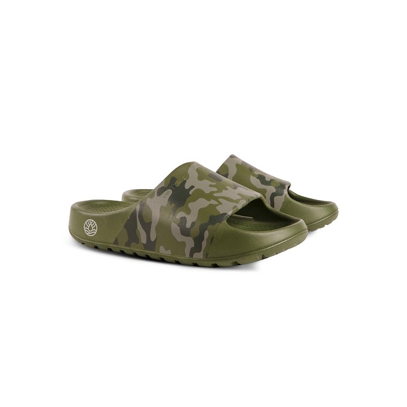 Freewaters Cloud9 Slide Waterproof Air Cushion Sandals/ Men's Shoes/ Camouflage - รองเท้ารัดส้น - ซิลิคอน สีเขียว