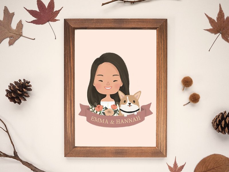 Customized Gift | Personal Portrait Illustration | Pet Custom Portrait