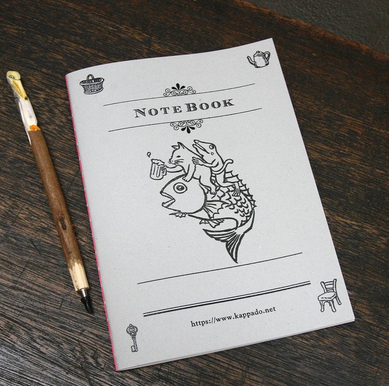 Original Note: Riding on the Sea Bream - Notebooks & Journals - Paper Gray