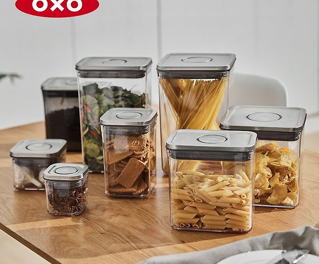 OXO Good Grips 10-Piece Food Storage Pop Container in Stainless Steel
