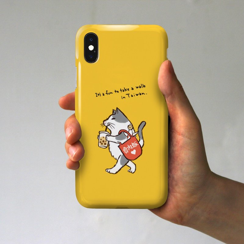 スマホケース　猫が台湾散歩　イエロー - 手機殼/手機套 - 塑膠 黃色