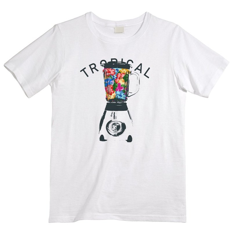 Tシャツ / tropical - 男 T 恤 - 棉．麻 白色